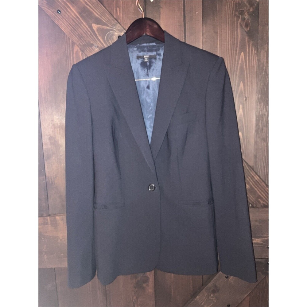 HUGO BOSS NAVY Virgin‎ WOOL BUSINESS "JUICY" BLAZER JACKET SIZE 6
